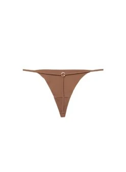 Fleur Du Mal Le Stretch Micro V-String -Fleur du Mal Shop Micro V String Caramel