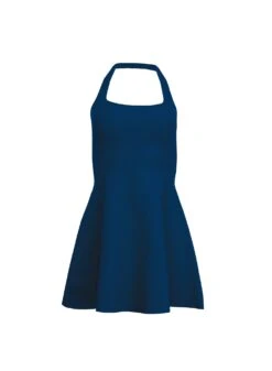 Fleur Du Mal Sofia Flared Dress -Fleur du Mal Shop SofiaFlaredDressNavy flat