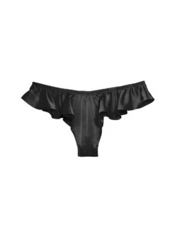 Fleur Du Mal Luxe Flutter Panty -Fleur du Mal Shop black luxe flutter