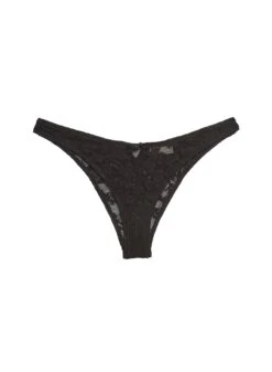 Fleur Du Mal Le Stretch Lace Cheeky -Fleur du Mal Shop blackcheekyflat1