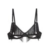 Fleur Du Mal Fringe Ouvert Bra -Fleur du Mal Shop blackfringebraflat1