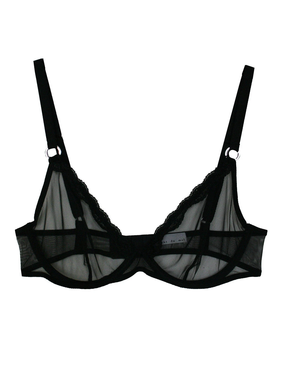 Fleur Du Mal Sheer Tulle Demi Bra 5 Fleur Du Mal Sheer Tulle Demi Bra - Image 3