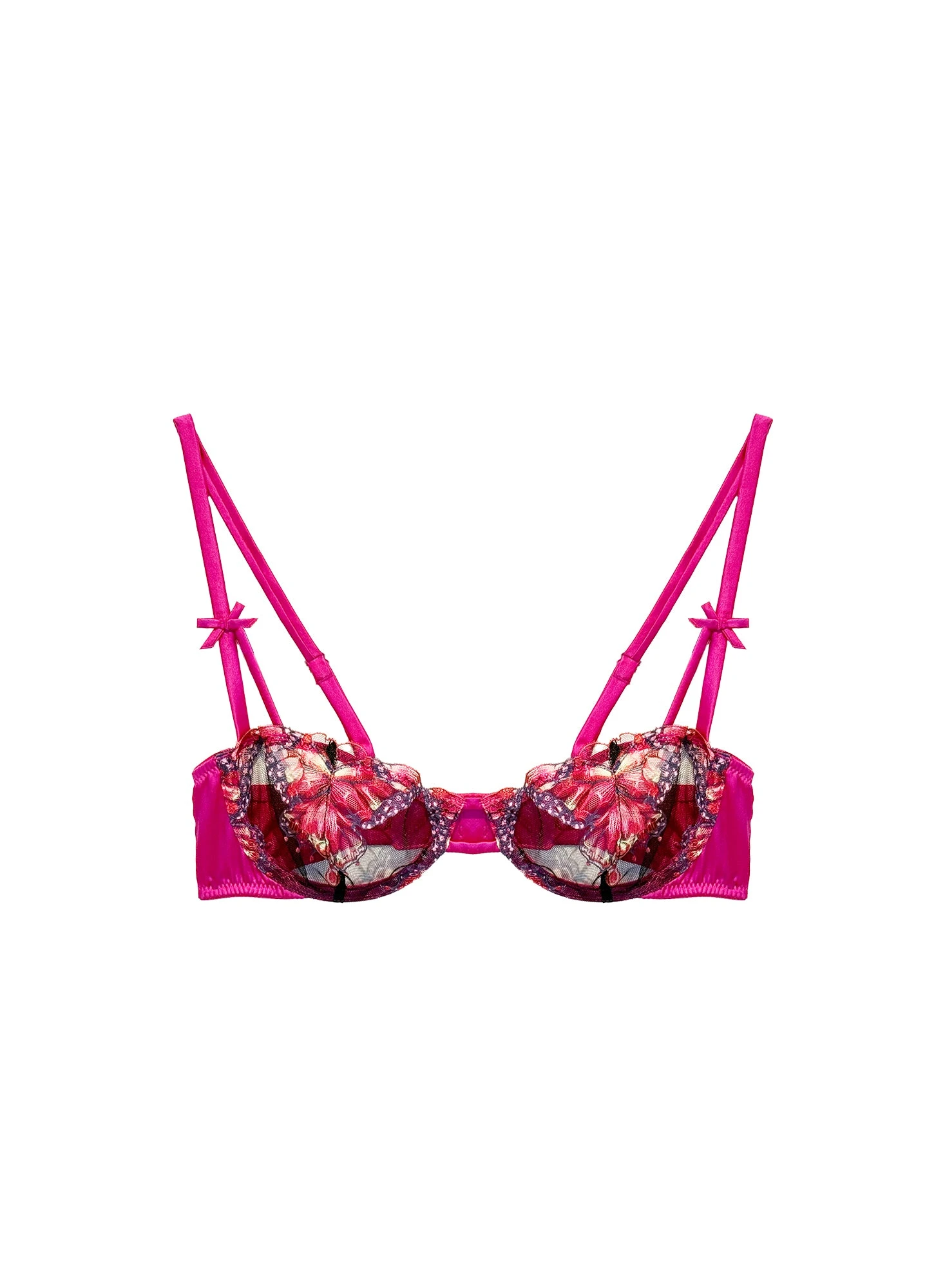 Fleur Du Mal Butterfly Embroidery Balconette Bra 5 Fleur Du Mal Butterfly Embroidery Balconette Bra - Image 3