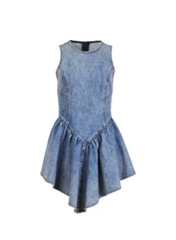Fleur Du Mal Denim Flare Mini Dress -Fleur du Mal Shop denim flare flat