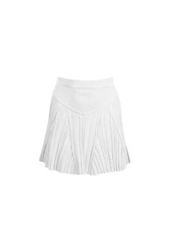 Fleur Du Mal Rib Flared Skirt -Fleur du Mal Shop ivory skirt flat