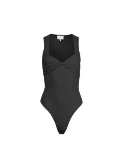 Fleur Du Mal Sleek Jersey Knot Bodysuit -Fleur du Mal Shop jersey bodysuit flat
