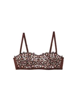 Fleur Du Mal Leopard Embroidery Boned Bralette 11 Fleur Du Mal Leopard Embroidery Boned Bralette -Fleur du Mal Shop leopard bralette flat