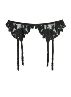 Fleur Du Mal Lily Embroidery Garter Belt -Fleur du Mal Shop lily garter