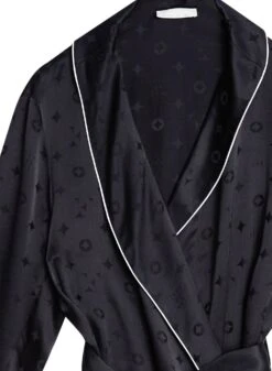 Fleur Du Mal Silk Jacquard Robe -Fleur du Mal Shop mensrobeflat2