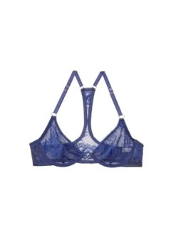 Fleur Du Mal Bouquet Lace Racerback Demi Bra 13 Fleur Du Mal Bouquet Lace Racerback Demi Bra -Fleur du Mal Shop navybouquetbraflat