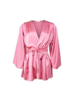 Fleur Du Mal Angel Sleeve Robe -Fleur du Mal Shop pinkangelsleeveflat