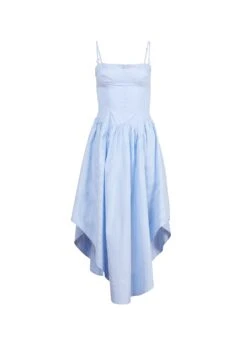 Fleur Du Mal Poplin Cupped Midi Dress -Fleur du Mal Shop poplin dress flat