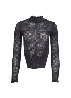 Fleur Du Mal Scalloped Pointelle Knit Top -Fleur du Mal Shop scallopedknitflat