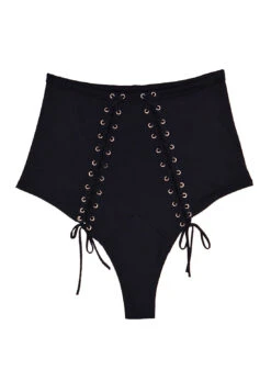 Fleur Du Mal Lace Up High Waist Bikini -Fleur du Mal Shop sw0007 0100 6