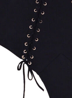 Fleur Du Mal Lace Up High Waist Bikini -Fleur du Mal Shop sw0007 0100 7