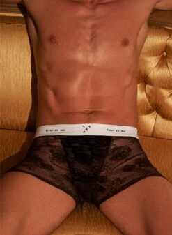 Fleur Du Mal Men's Bouquet Lace Boxer Brief 12 Fleur Du Mal Men's Bouquet Lace Boxer Brief -Fleur du Mal Shop v2 20210922 FleurDuMal Look8 1523web